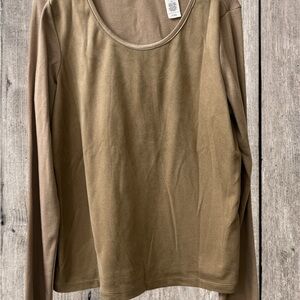 Liz Claiborne Tan Fitted Blouse